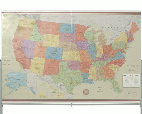 a picture of a map of the states of america