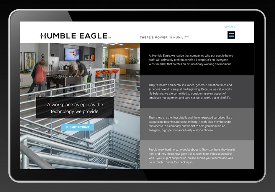 humble eagle service on an iPad