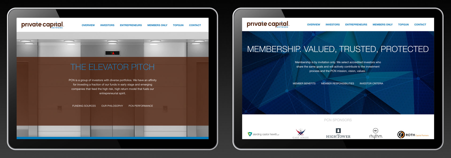 private capital network website on ipads