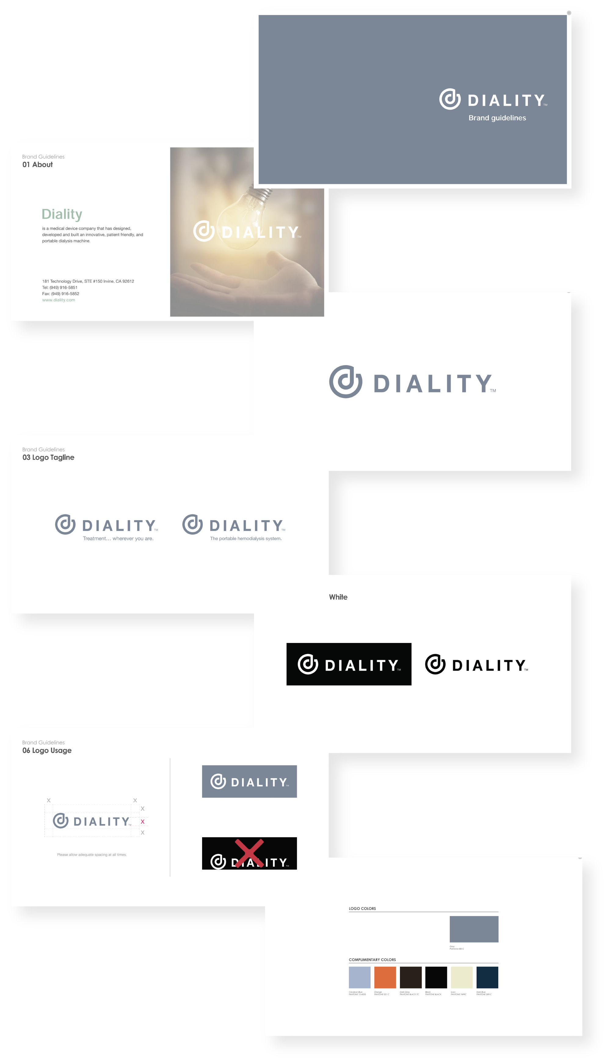 a collage of the diality brand options